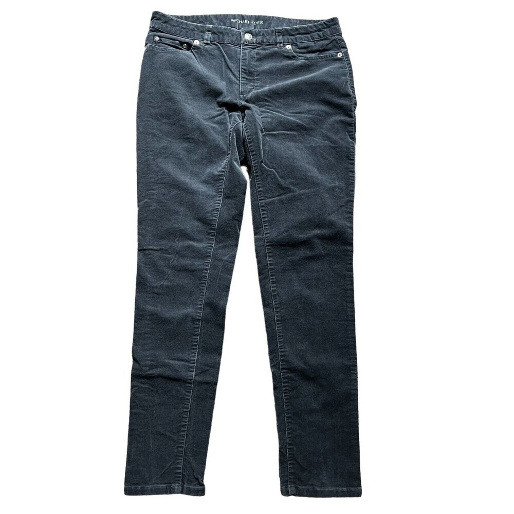 Michael Kors Pants‎ Women's Size 6 Gray Mid Rise Skinny Corduroy